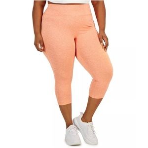 Plus Size Space-Dye Cropped Leggings, Created for Macy's